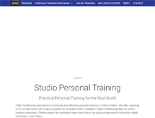 Tablet Screenshot of peakconditioning.ca